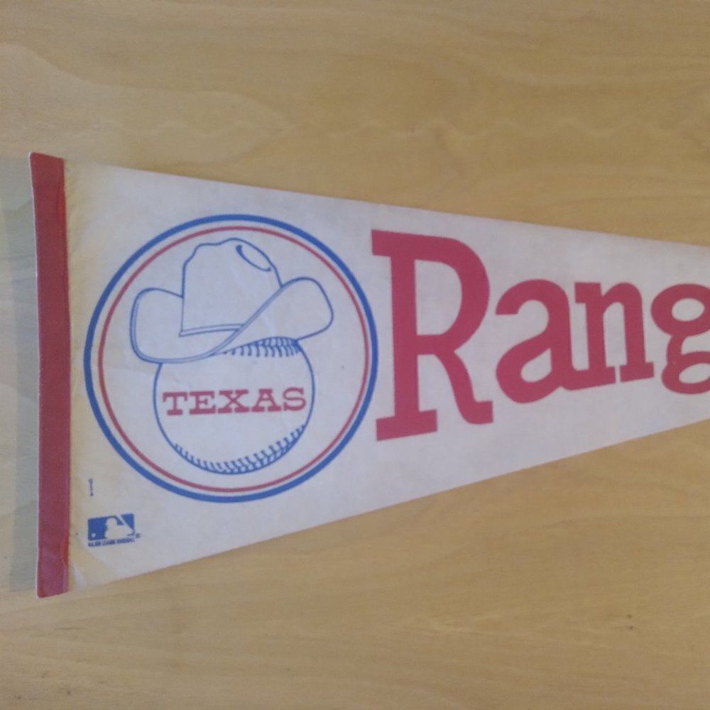 Vintage 60s Texas Rangers MLB Pennant Flag